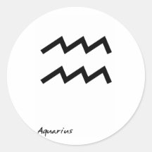 Aquarius B&W Sticker