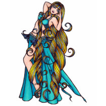 Aquarius Belly Dancer art t-shirts