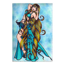 Aquarius Belly Dancer Original Art posters