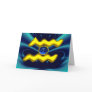 AQUARIUS Blue Sapphire & Gold Zodiac Birthday Greeting Card