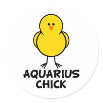 Aquarius Chick stickers