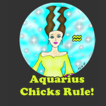 Aquarius Chicks Rule! t-shirts