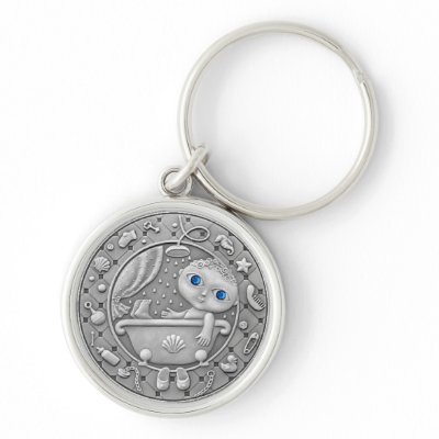 Aquarius Coin key chain by grandjatte