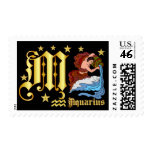 Aquarius-Design Font-2-M Stamp
