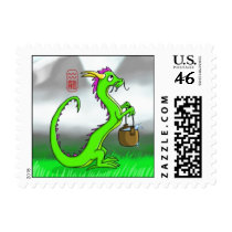 Aquarius/Dragon stamps