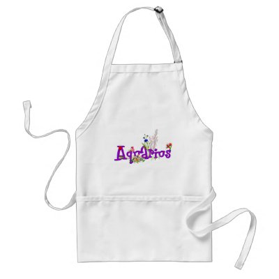 Aquarius Flowers Apron by sun_signs