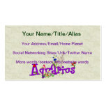 Aquarius Flowers Business Card Templates