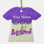 Aquarius Flowers Christmas Ornaments
