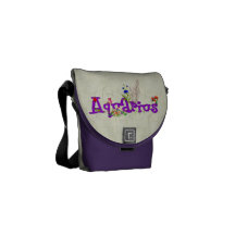 Aquarius Flowers Courier Bag