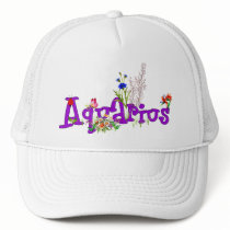 Aquarius Flowers Mesh Hat