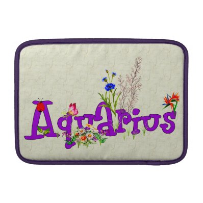 Aquarius Flowers MacBook Air Sleeves