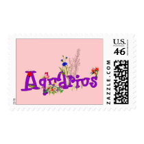 Aquarius Flowers Stamp
