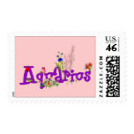 Aquarius Flowers Stamp