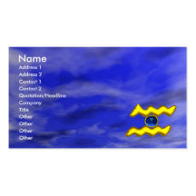 AQUARIUS GOLD JEWEL,blue sapphire, yellow Business Cards