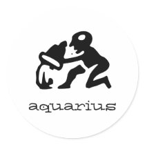 Aquarius in black stickers