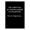 Aquarius Incompatibility cards by BlackCards Aquarius Incompatibility cards