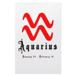 Aquarius, January 20 - February 18 Custom Stationery
