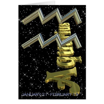 Aquarius - January 21 to February 19 Card by ChaotixDesigns
