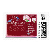 Aquarius January Postage Stamp