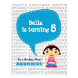 Aquarius Kids Party Invitation