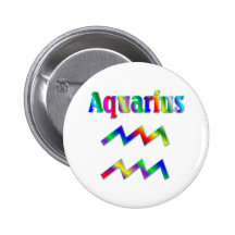 Aquarius Rainbow Pinback Buttons