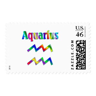 Aquarius Rainbow Postage Stamp by TLArnold3