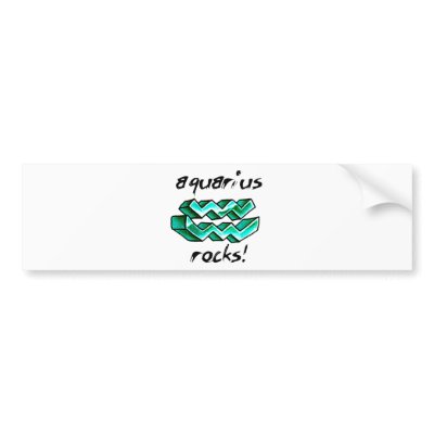 Aquarius Sign design! Bumper Sticker by angeria