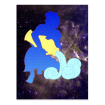 Aquarius Silhouette Postcard postcards