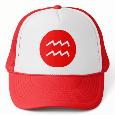 Aquarius Symbol Trucker Hats by artberry