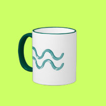 Aquarius symbol mugs