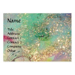 AQUARIUS ,teal,blue,green,yellow gold sparkles Business Cards