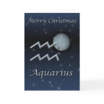 Aquarius Uranus Christmas Greeting Card