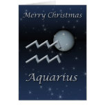 Aquarius Uranus Christmas Greeting Card