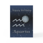 Aquarius Uranus Happy Birthday Greeting Card