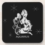 Aquarius Water Bearer Zodiac Symbol Coasters