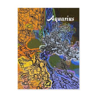 AQUARIUS WILD WATER postcard