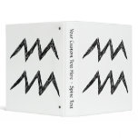 Aquarius. Zodiac Astrology Sign. Black. Vinyl Binders