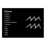 Aquarius. Zodiac Astrology Sign. Black. Business Card Template