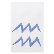 Aquarius. Zodiac Astrology Sign. Blue. Flyers