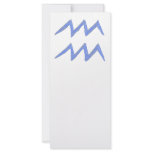 Aquarius. Zodiac Astrology Sign. Blue. Personalized Rack Card