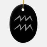 Aquarius. Zodiac Astrology Sign. Ornament
