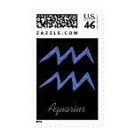 Aquarius. Zodiac Astrology Sign. Postage Stamp
