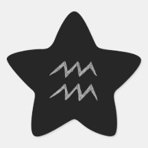 Aquarius. Zodiac Astrology Sign. Stickers
