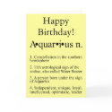 Aquarius Zodiac Birthday Card card