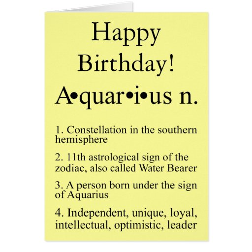 Aquarius horoscope birthday dates