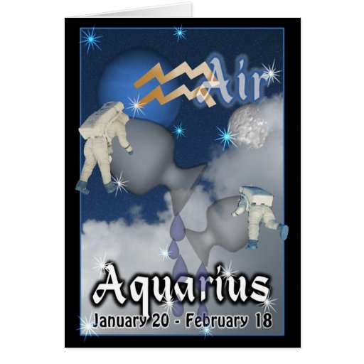 Aquarius Zodiac Birthday card | Zazzle