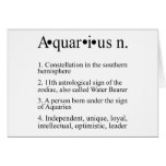 Aquarius Zodiac Definition Cards