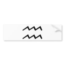 Aquarius - Zodiac Sign Bumper Sticker