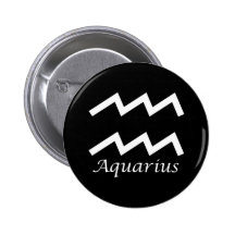 ‘Aquarius’ Zodiac Sign Button