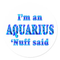 Aquarius Zodiac Sign stickers